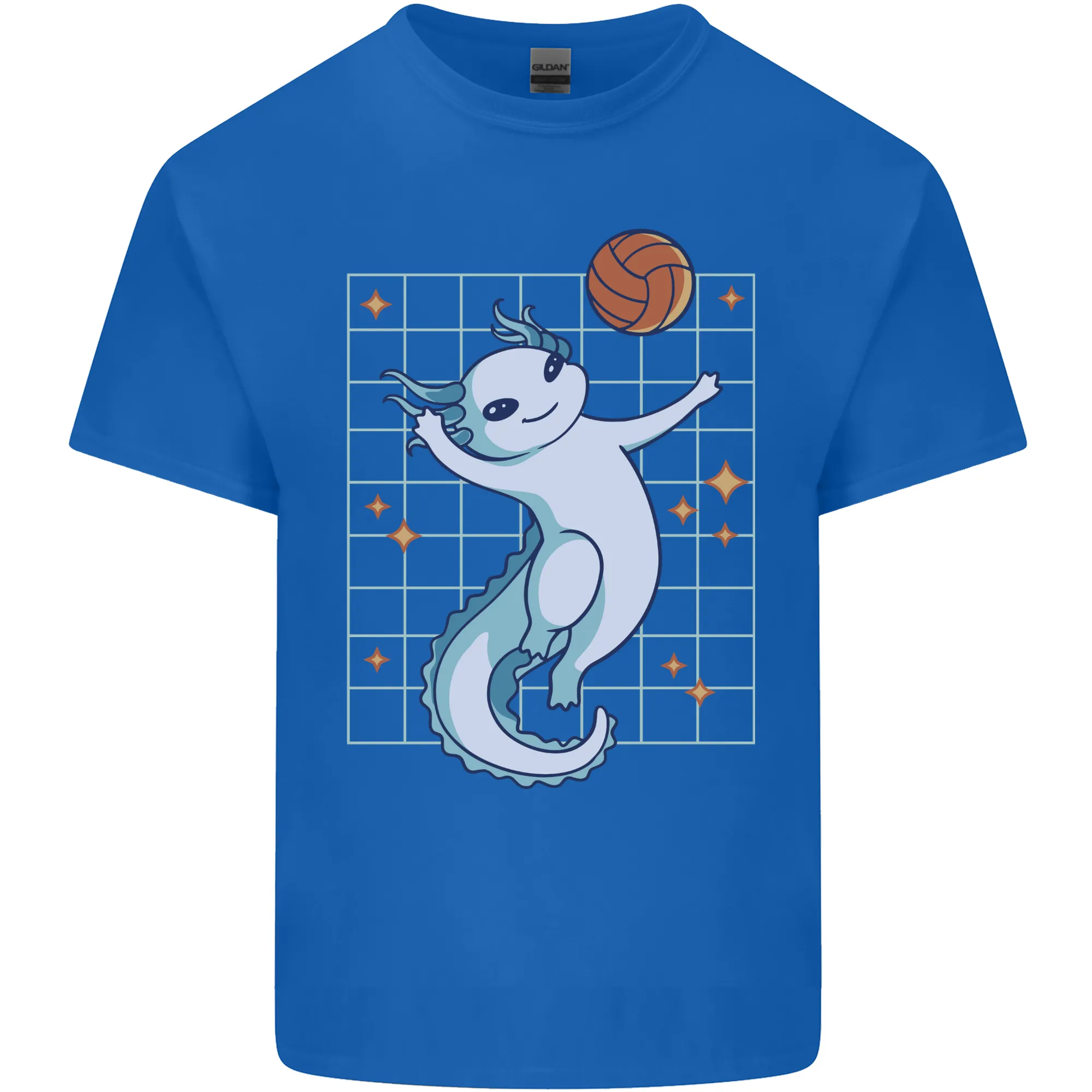 Axolotl Playing Volleyball Kids T-Shirt Childrens