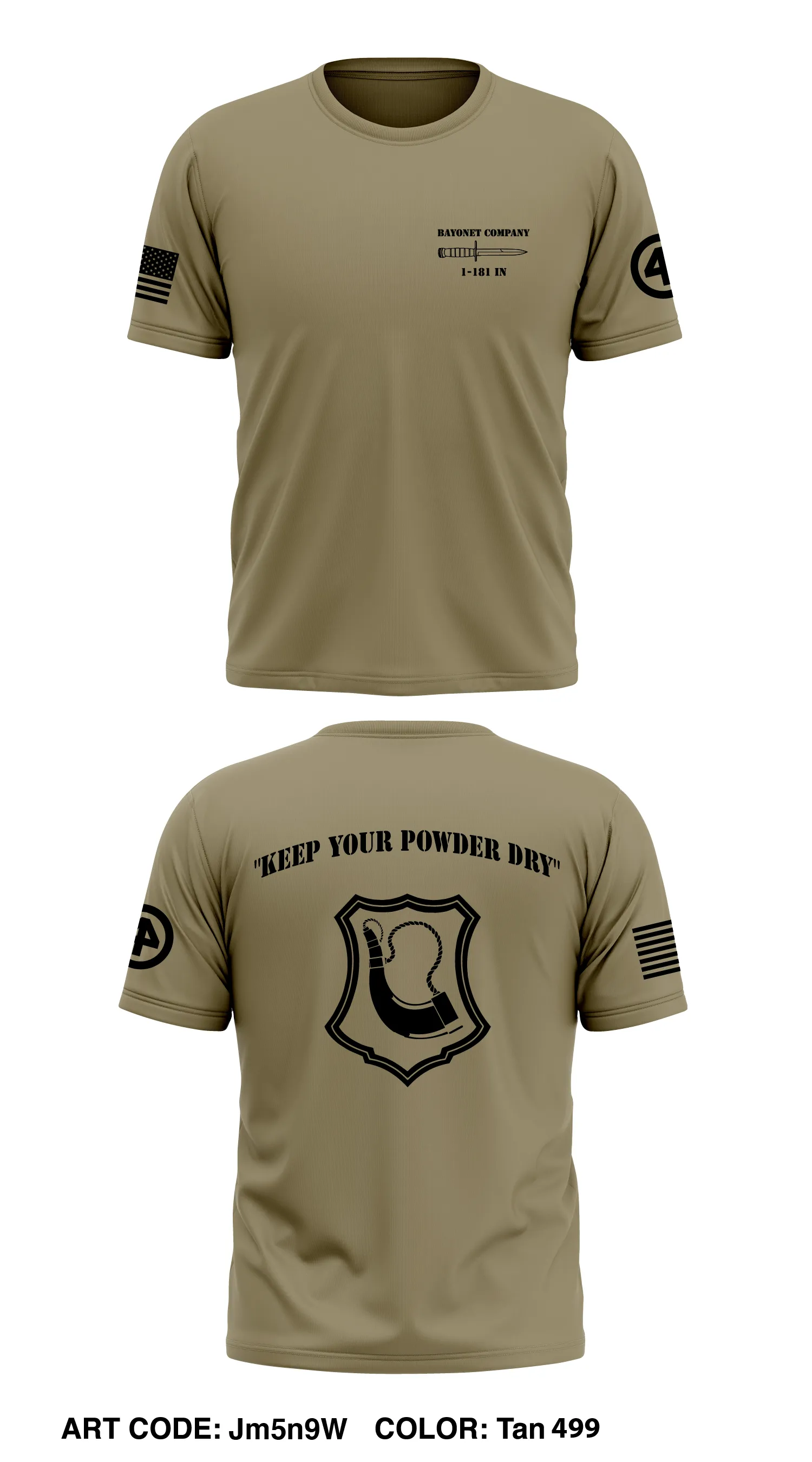 B Co 1-181 IN Core Men's SS Performance Tee - Jm5n9W
