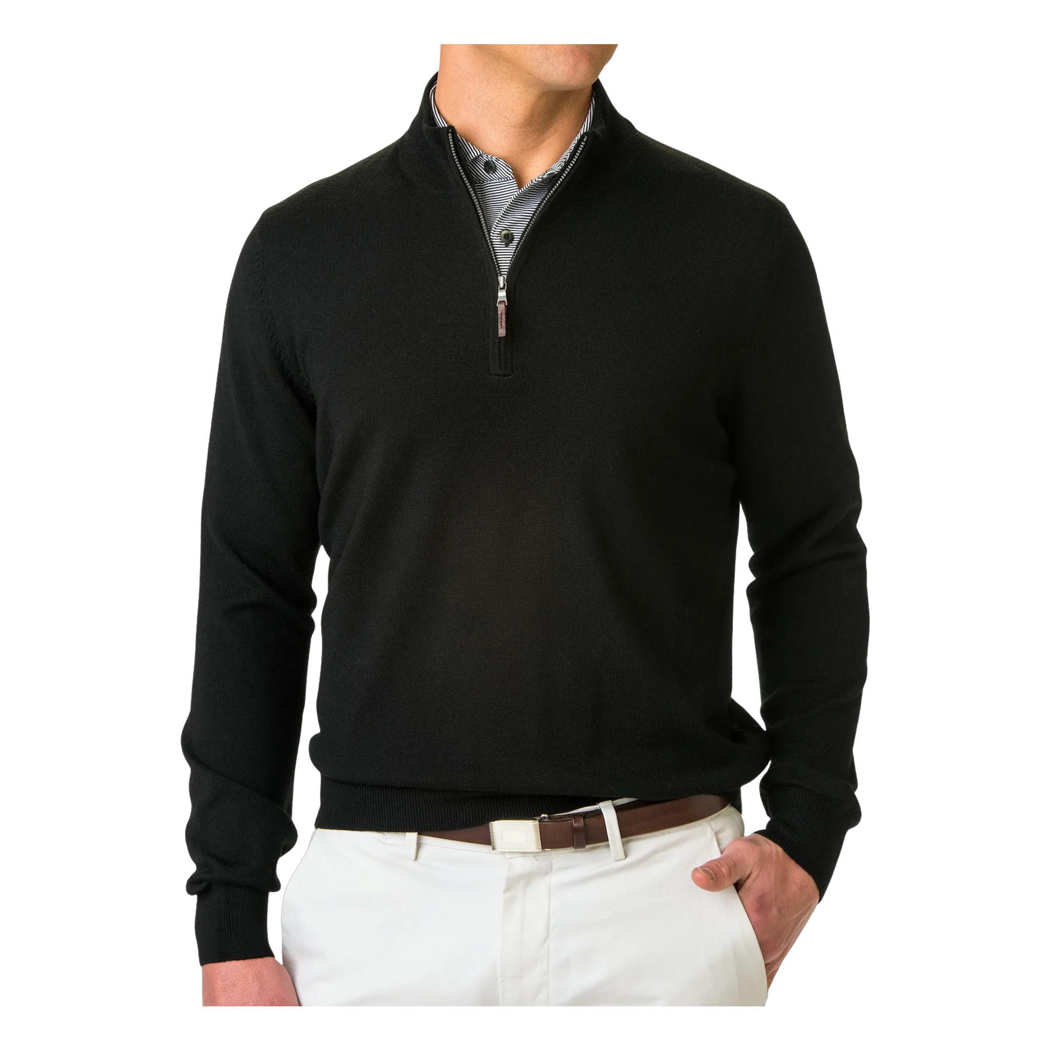 Baruffa Merino Quarter Zip Sweater