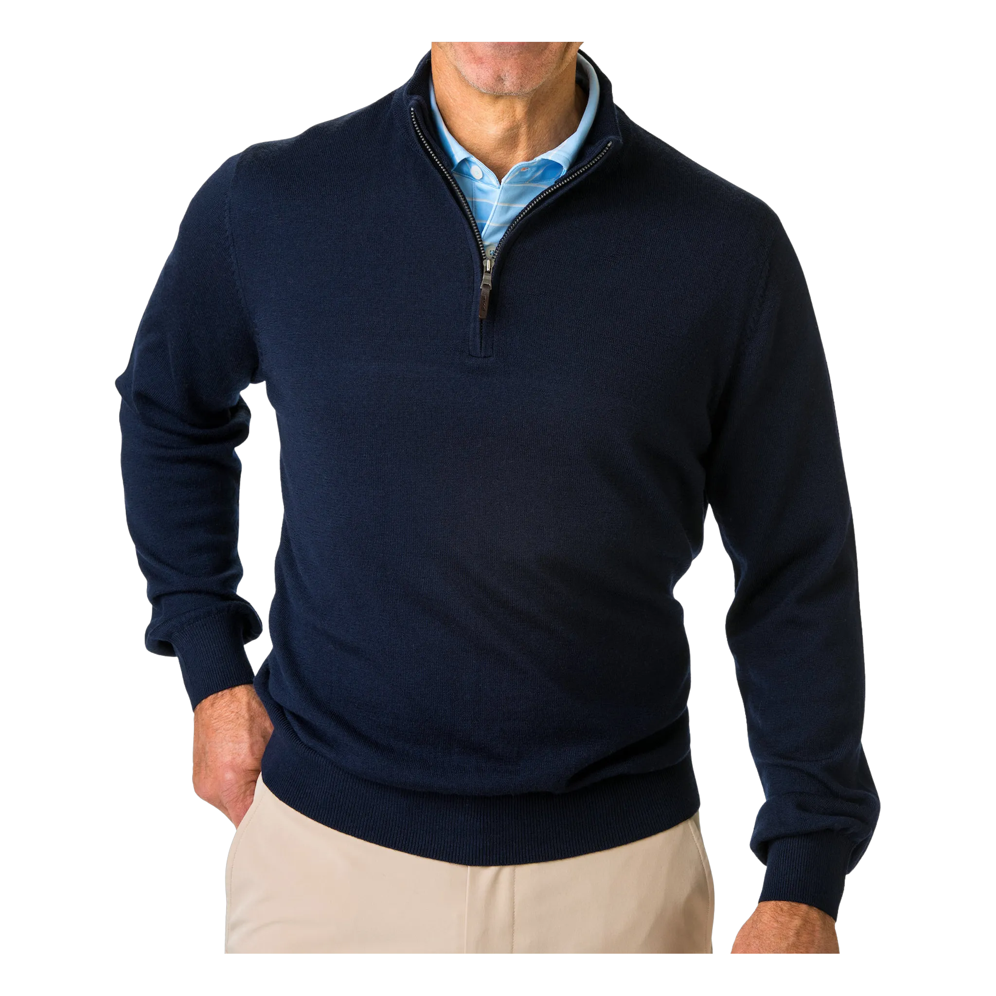 Baruffa Merino Quarter Zip Sweater
