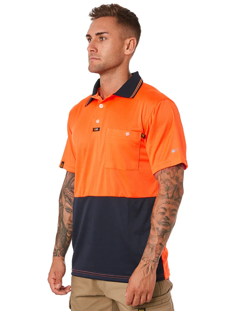 Basic Airwear Polo Shirt SS - Orange/Navy