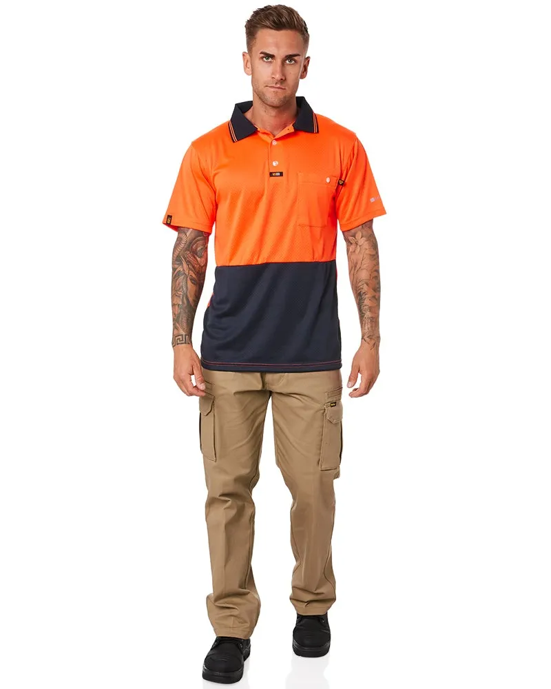 Basic Airwear Polo Shirt SS - Orange/Navy