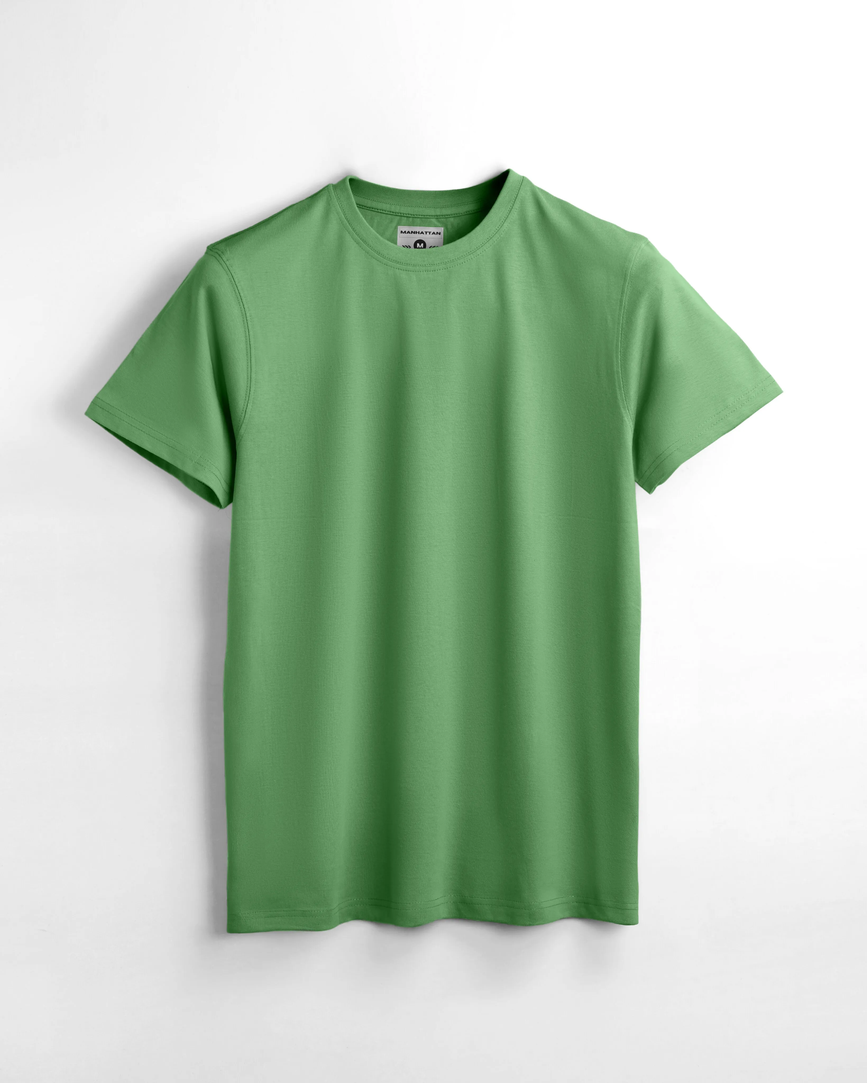 Basic Regular Fit T Shirts Unisex Apple Green