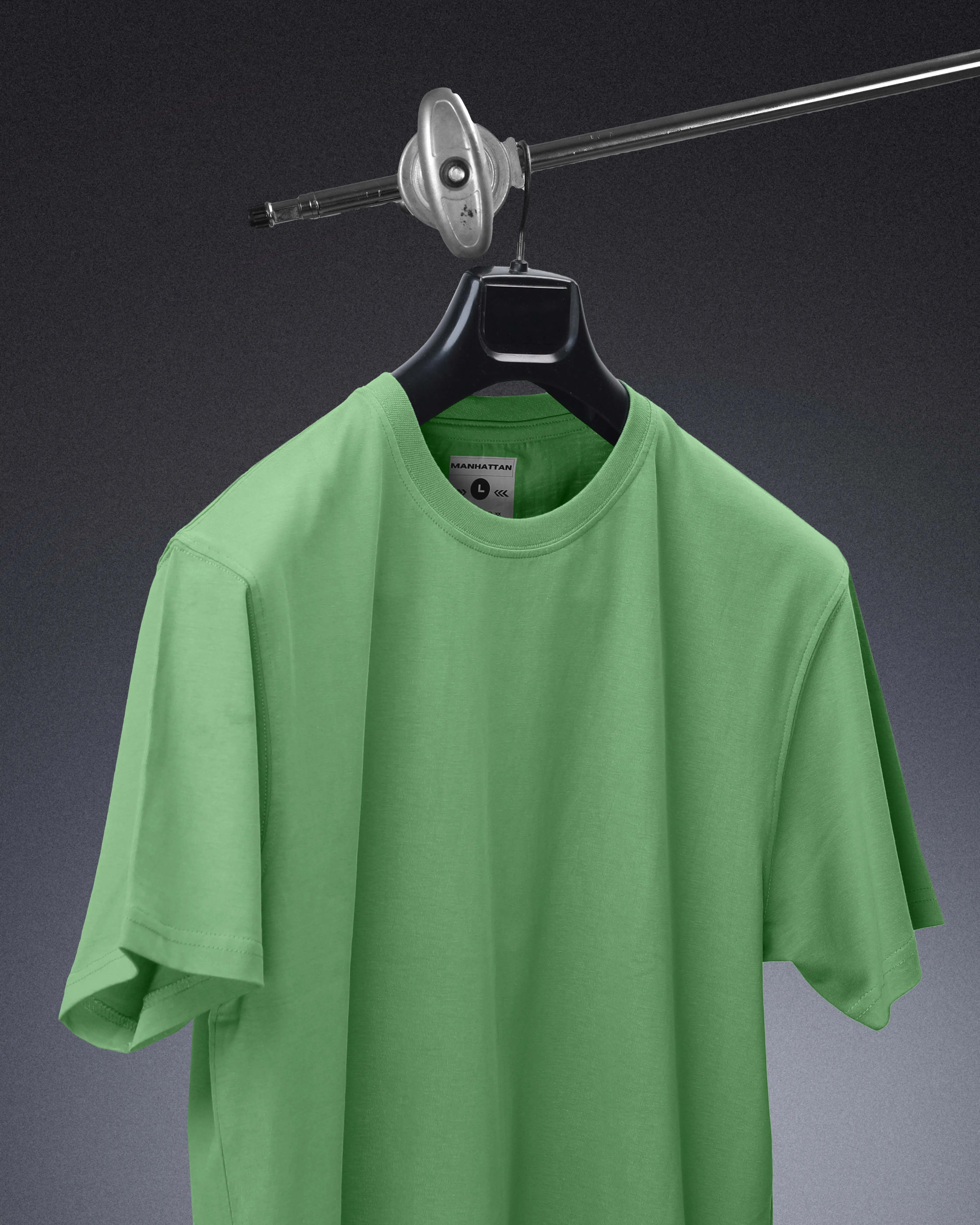 Basic Regular Fit T Shirts Unisex Apple Green