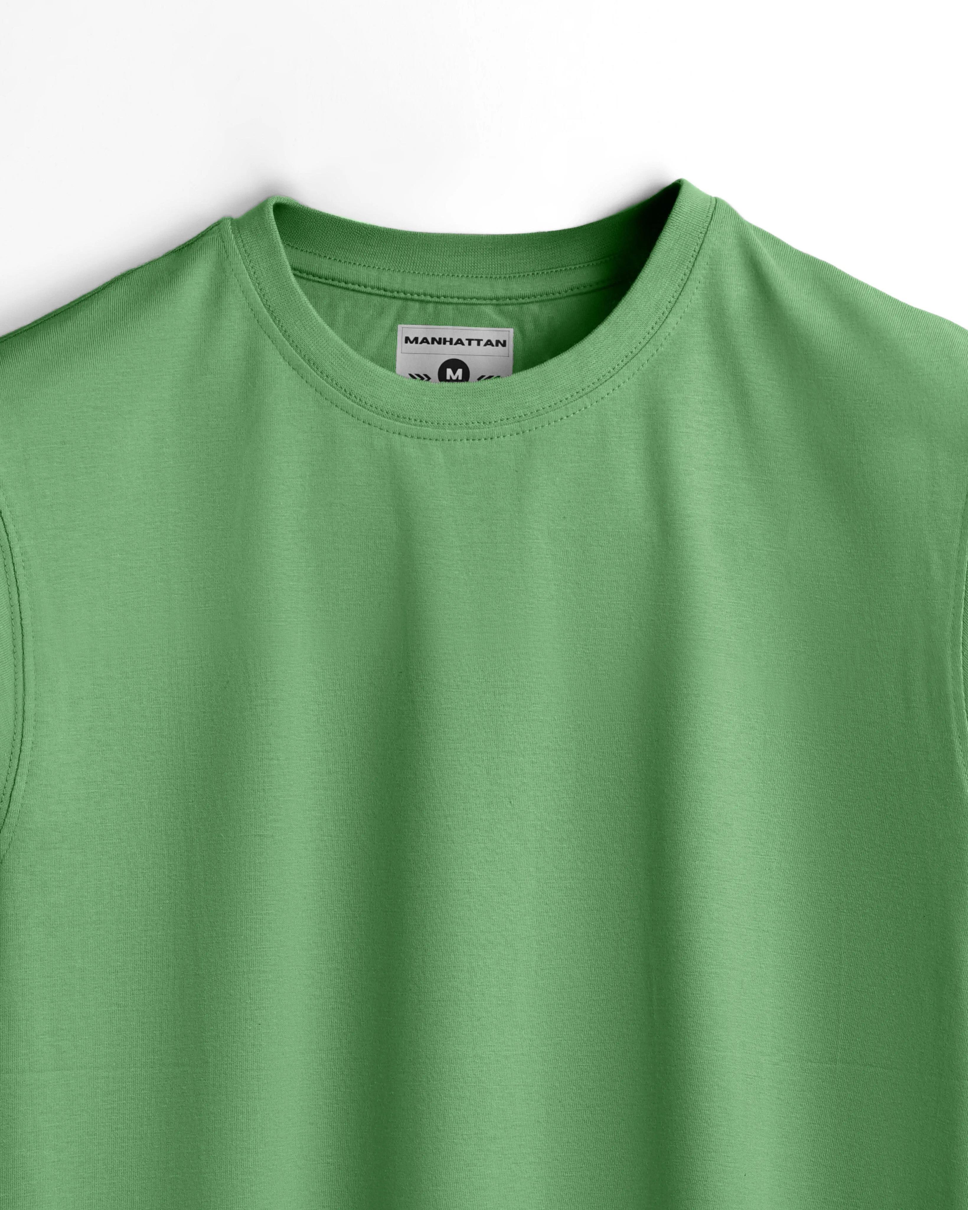 Basic Regular Fit T Shirts Unisex Apple Green