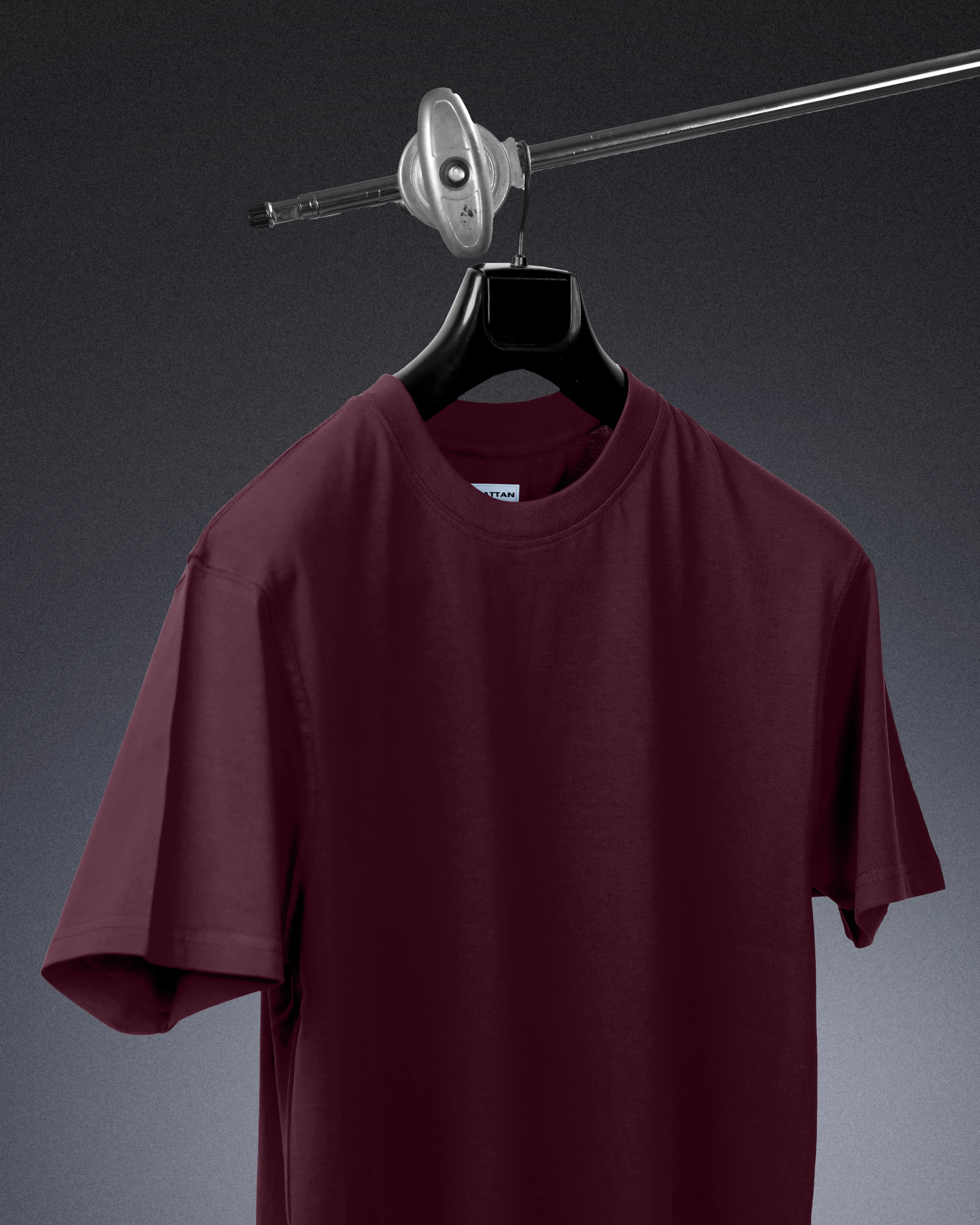 Basic Regular Fit T Shirts Unisex Maroon
