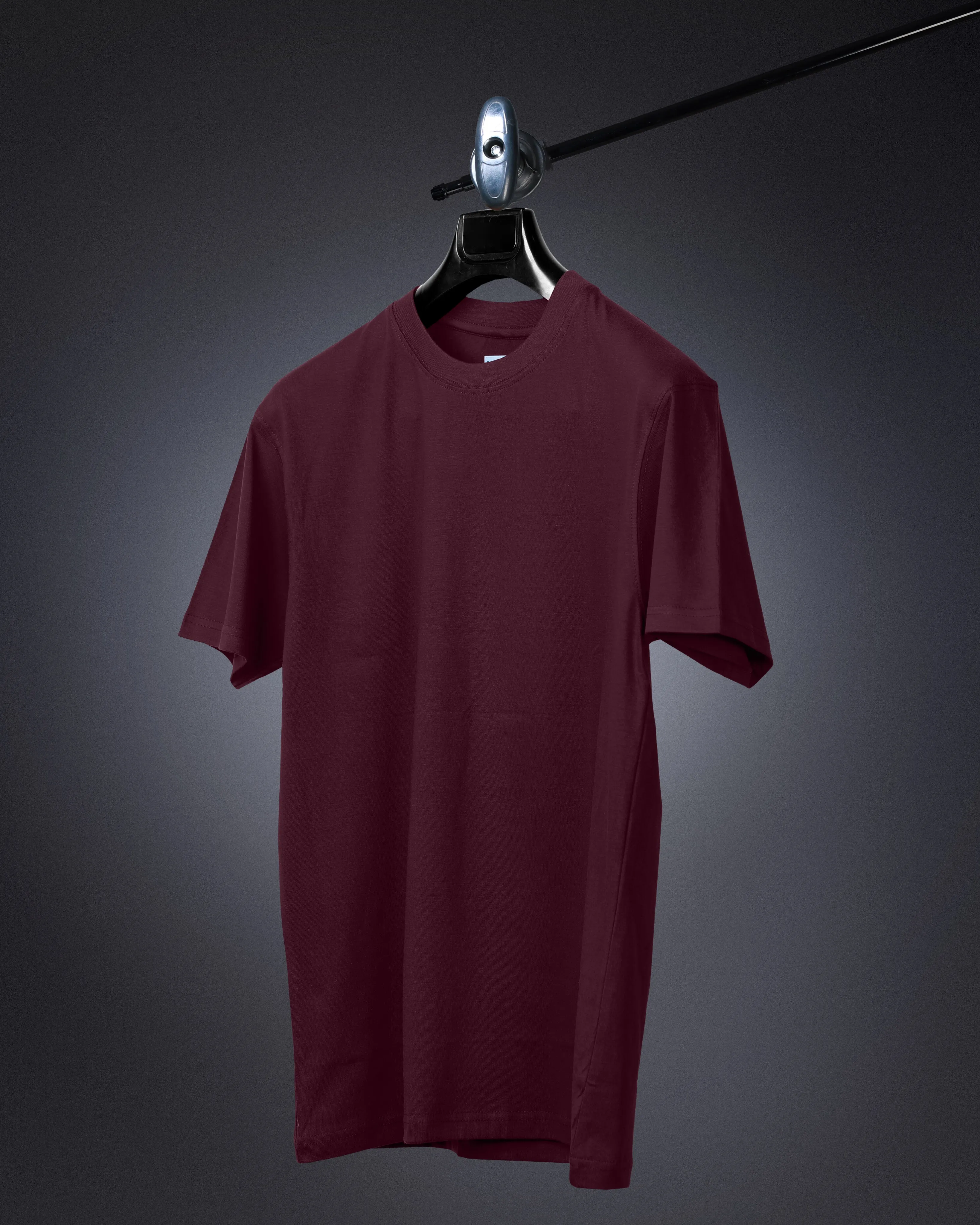 Basic Regular Fit T Shirts Unisex Maroon