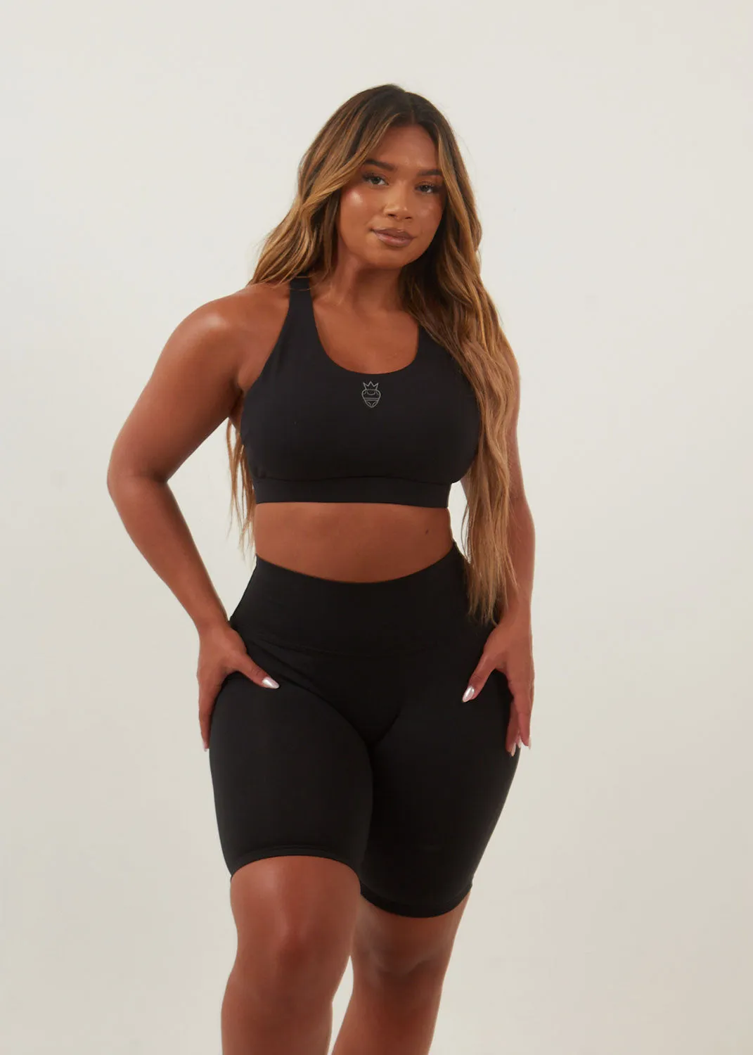 Black Seamless Cycling Shorts