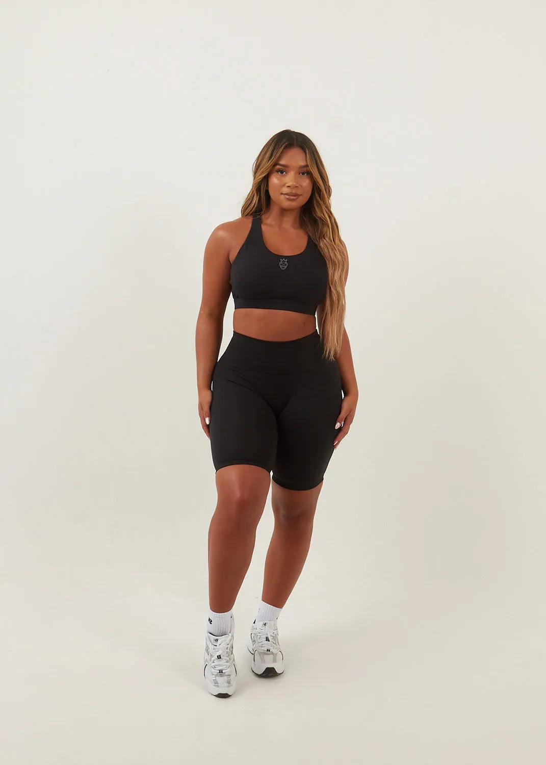 Black Seamless Cycling Shorts