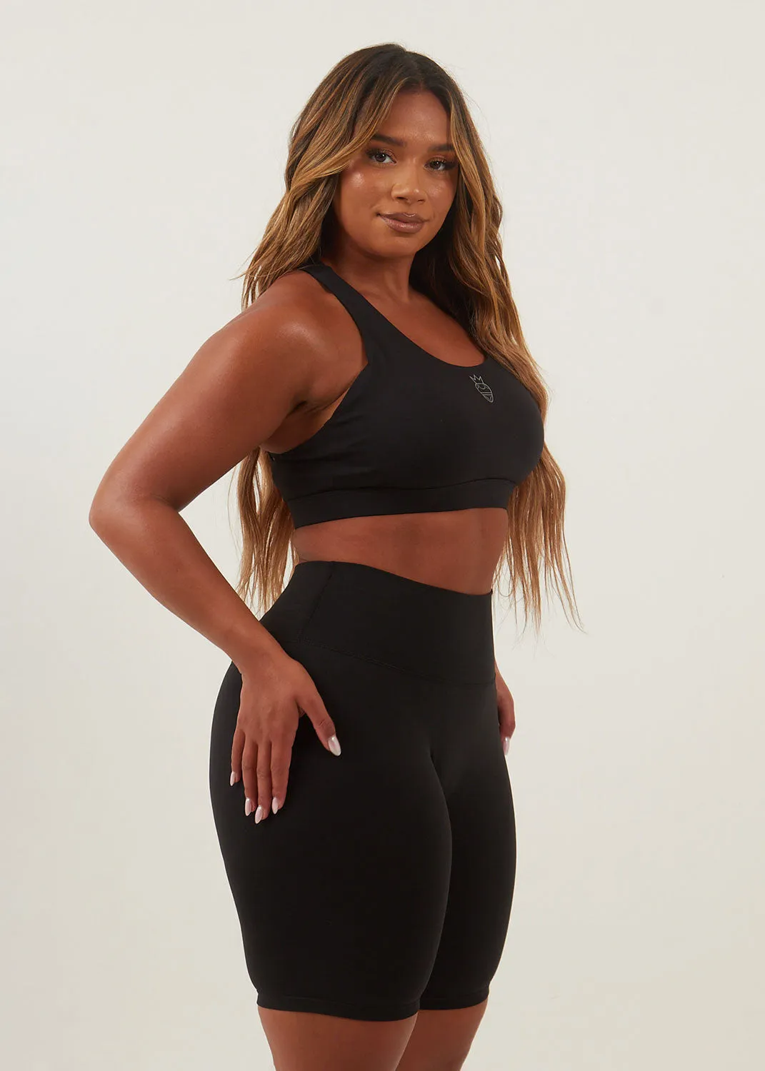 Black Seamless Cycling Shorts