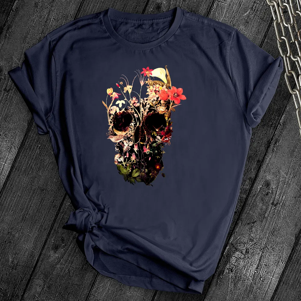 Bloom Flower Skull Tee