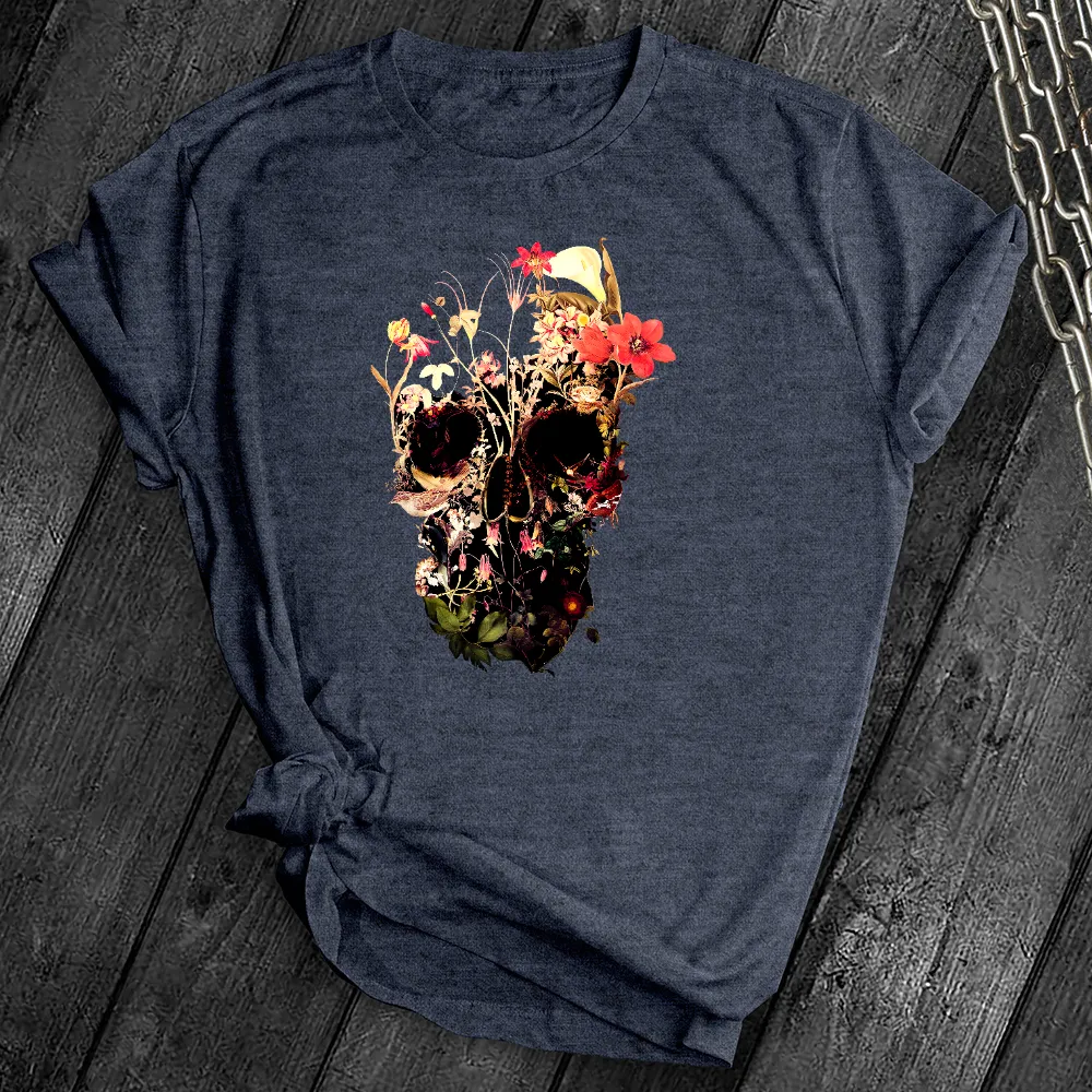 Bloom Flower Skull Tee