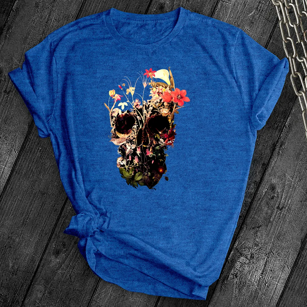 Bloom Flower Skull Tee