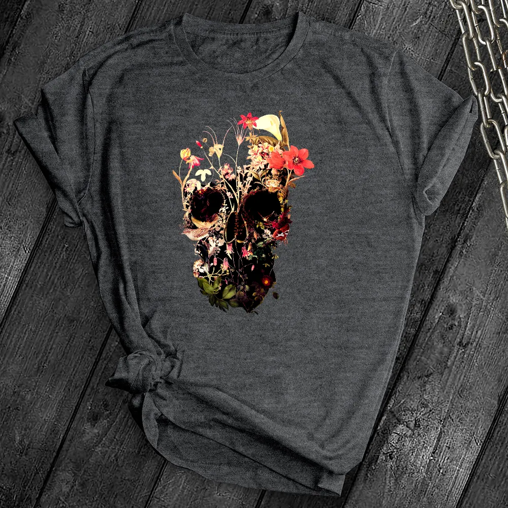 Bloom Flower Skull Tee