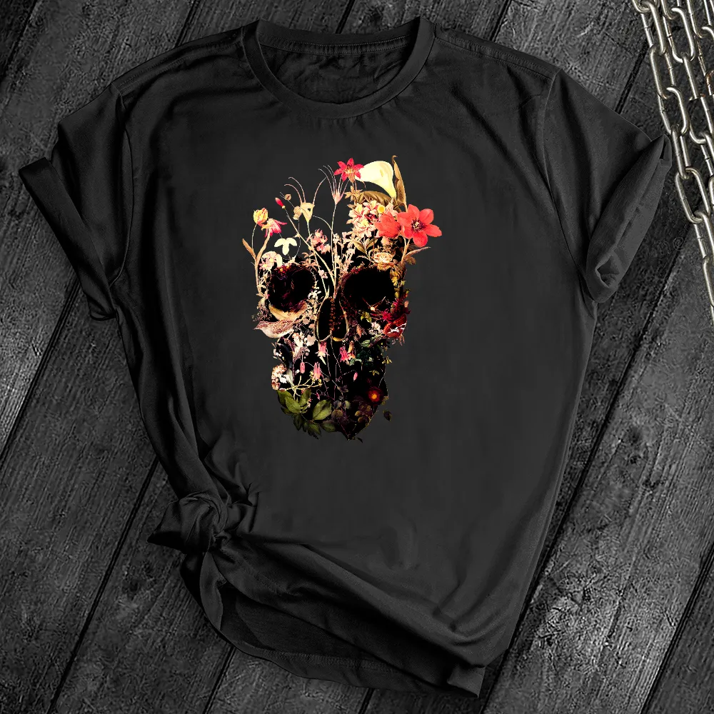 Bloom Flower Skull Tee