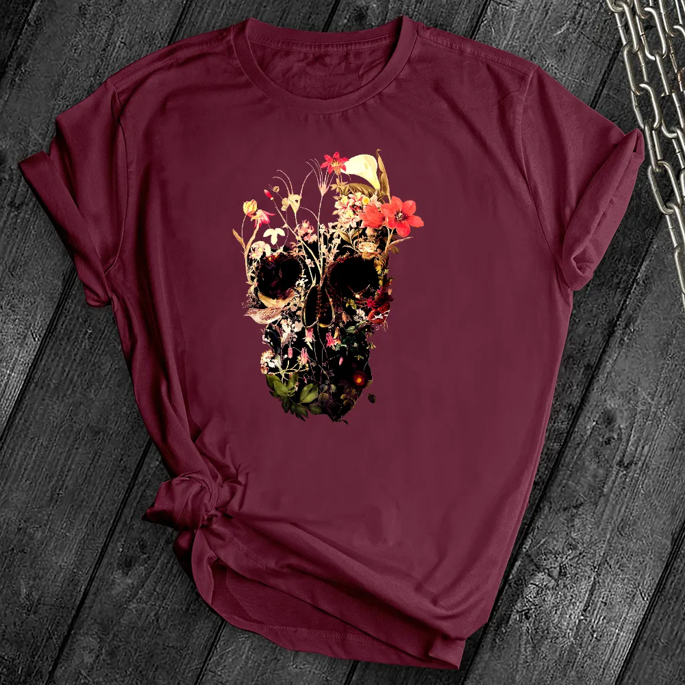 Bloom Flower Skull Tee