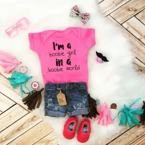 Boobie Girl Funny Baby Toddler Bodysuit Or Tee