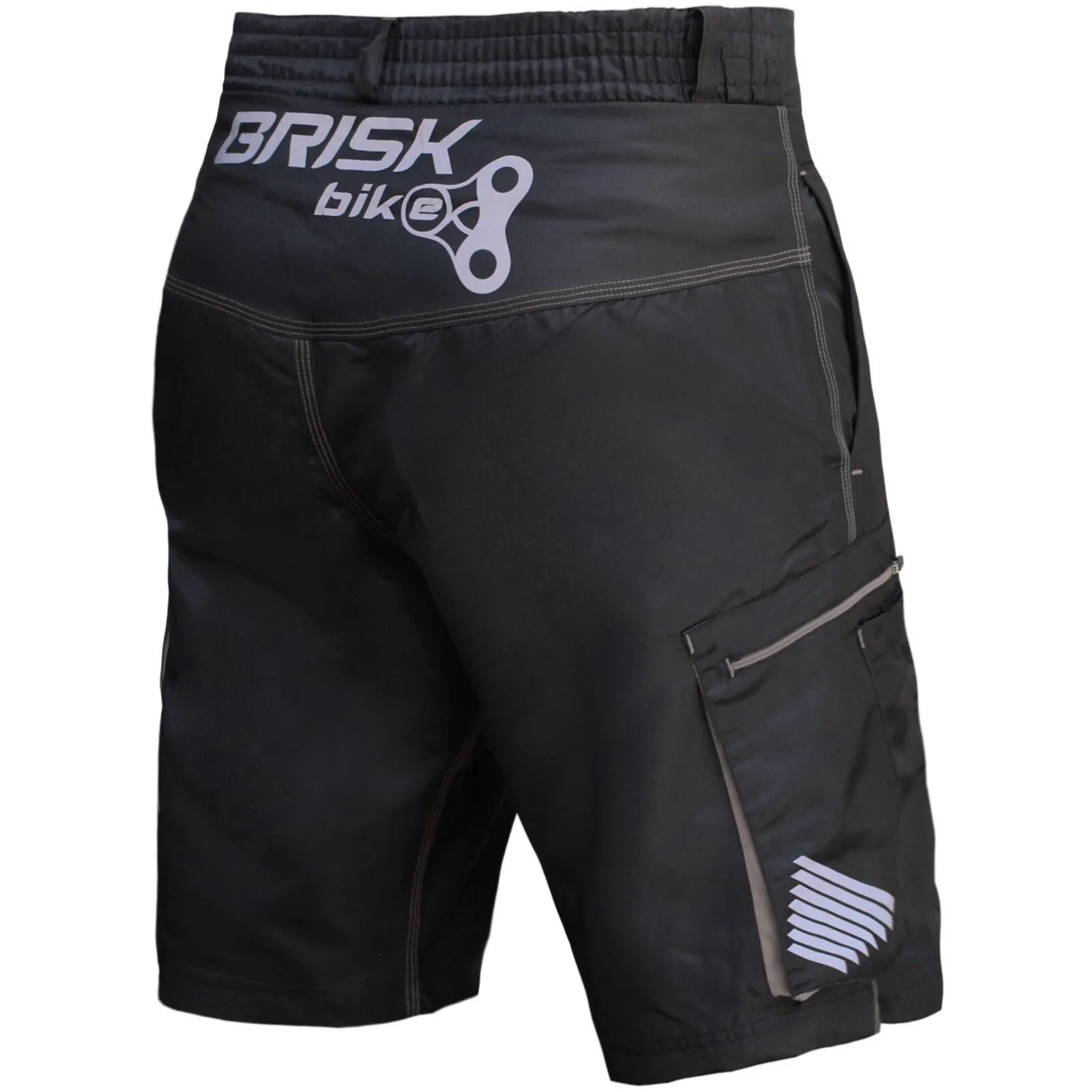 Brisk Bike MTB Men Cycling Shorts Including Inner Padded Compression Shorts, mens padded bike shorts, mtb padded shorts, padded under shorts for cycling, padded mtb liner shorts, mountain bike shorts padded mens