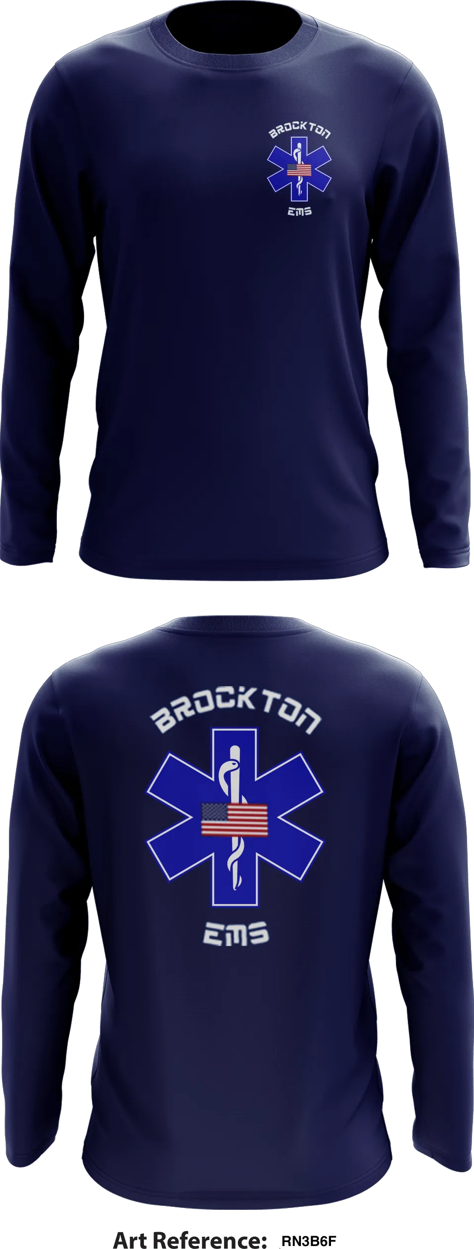 Brockton EMS Store 1 Core Men's LS Performance Tee - Rn3b6f