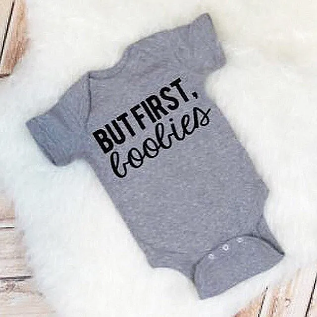 But First Boobies Breastfeeding Bodysuit or Tee