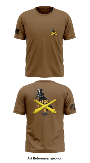 C BTRY 1-120th FA Store 1 Core Men's SS Performance Tee - 9UKHpj