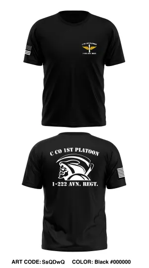 C Co 1st platoon 1-222 Avn. Regt. Store 1 Core Men's SS Performance Tee - SsQDwQ
