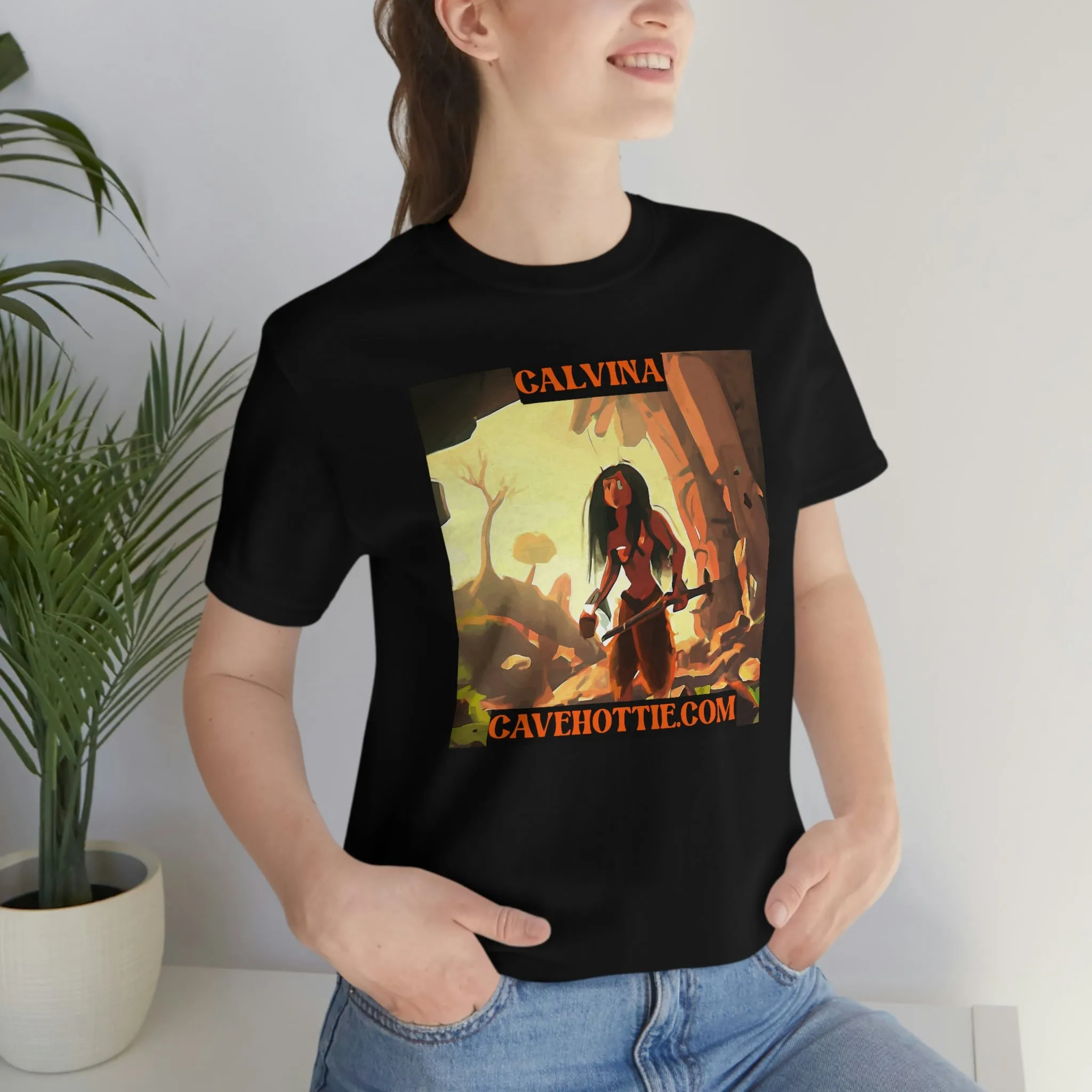 Calvina Cavehottie.com Short Sleeve Tee