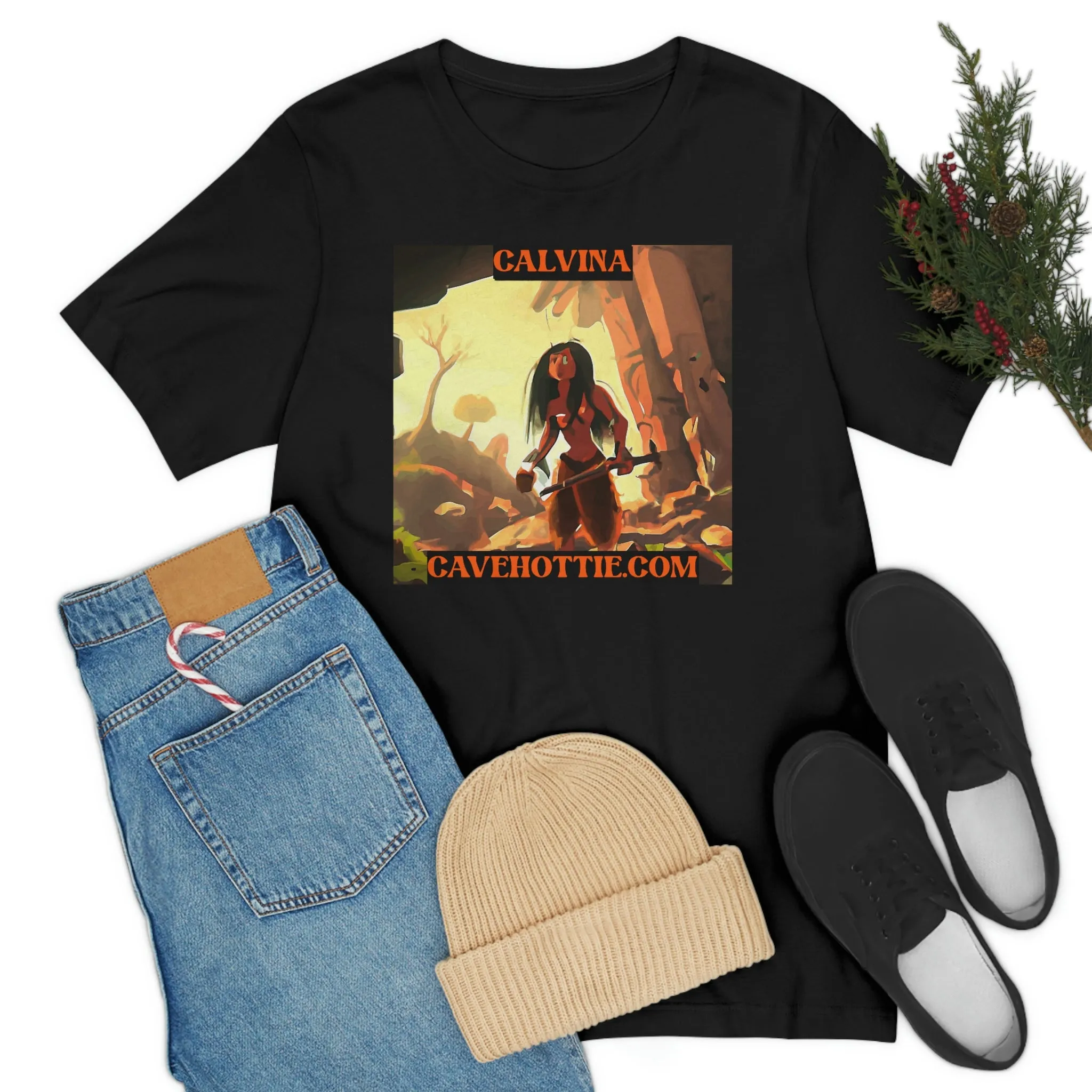 Calvina Cavehottie.com Short Sleeve Tee