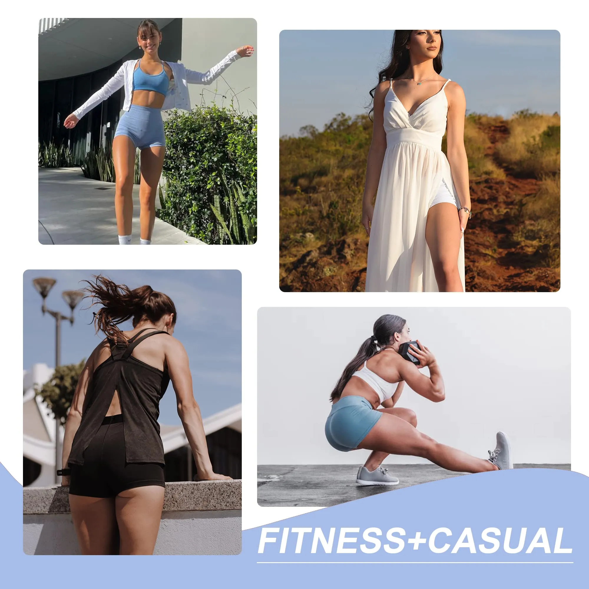CAMPSNAIL Workout Shorts Womens - Buttery Soft High Waisted Biker Spandex Booty Volleyball Gym Shorts for Summer Yoga Dance Black
