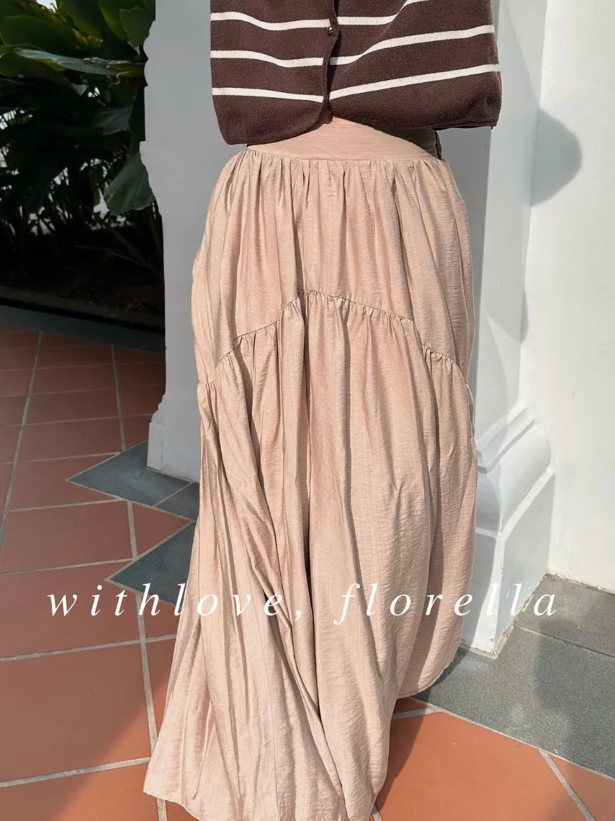 Cappucino Linen skirt