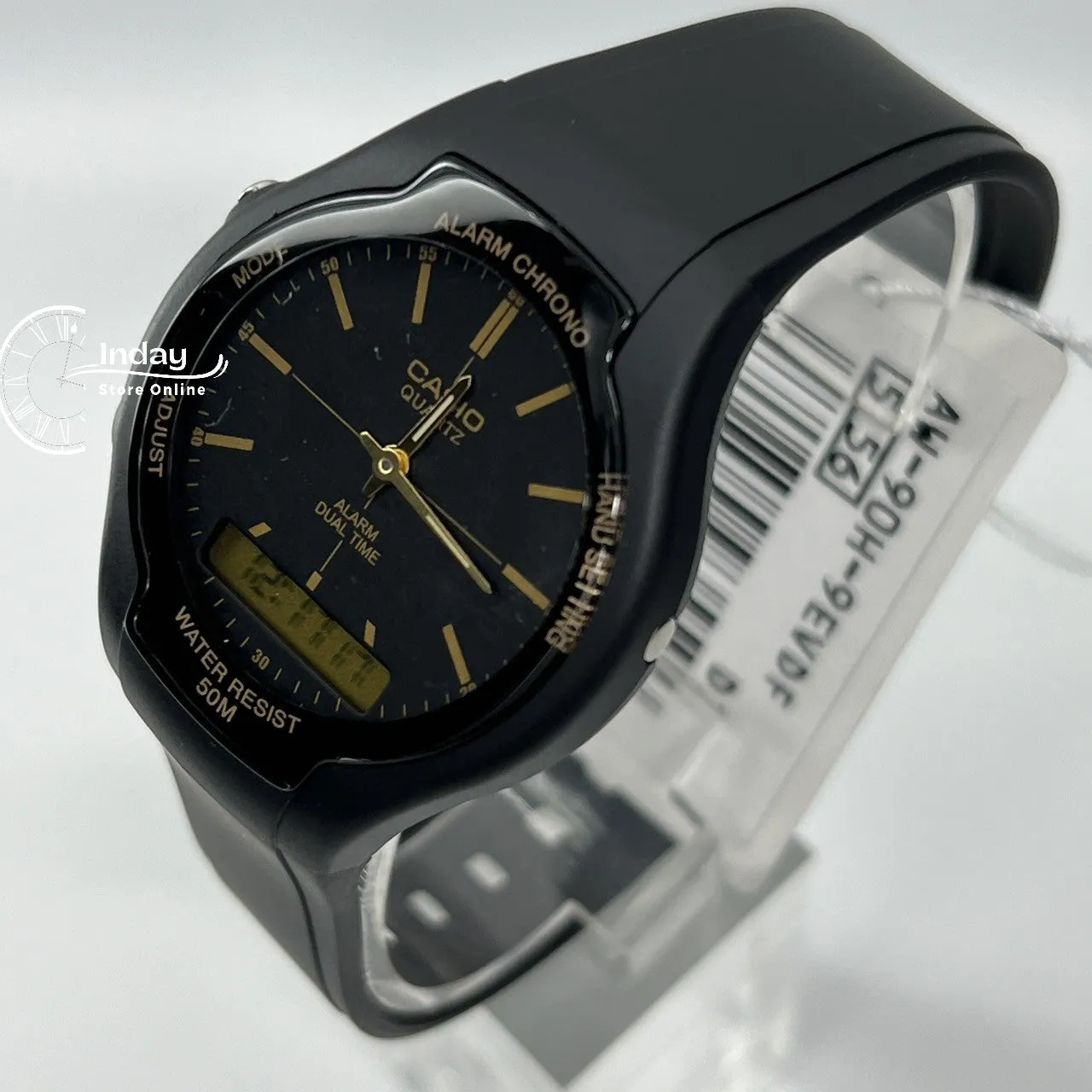 Casio Analog-Digital Men's Watch AW-90H-9E Resin Band Resin Glass