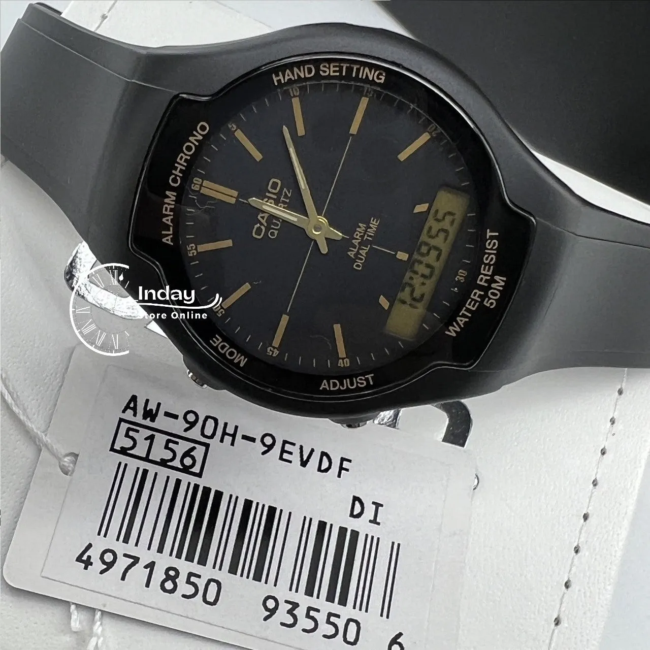 Casio Analog-Digital Men's Watch AW-90H-9E Resin Band Resin Glass