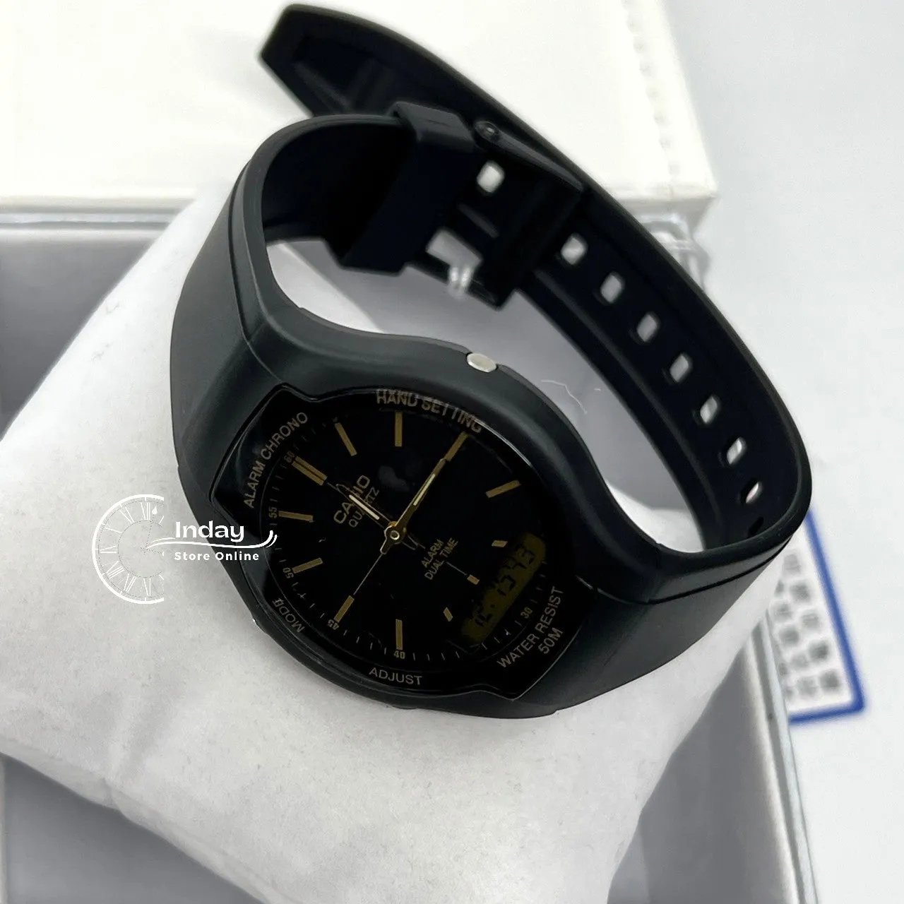 Casio Analog-Digital Men's Watch AW-90H-9E Resin Band Resin Glass