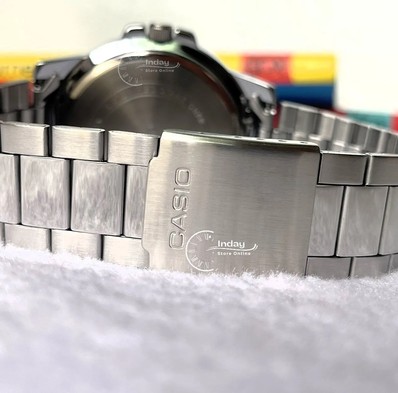 Casio Fashion Men's Watch MTP-VD01D-2B Silver Plated Stainless Steel Mineral Glass