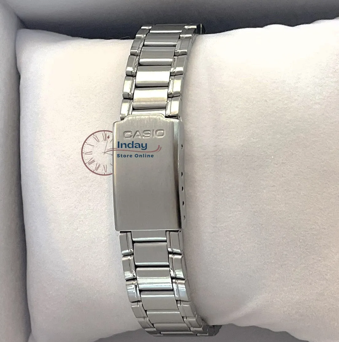 Casio Fashion Women's Watch LTP-1183A-1A Silver and Black Stainless Steel Band Triple-fold Clasp Mineral Glass