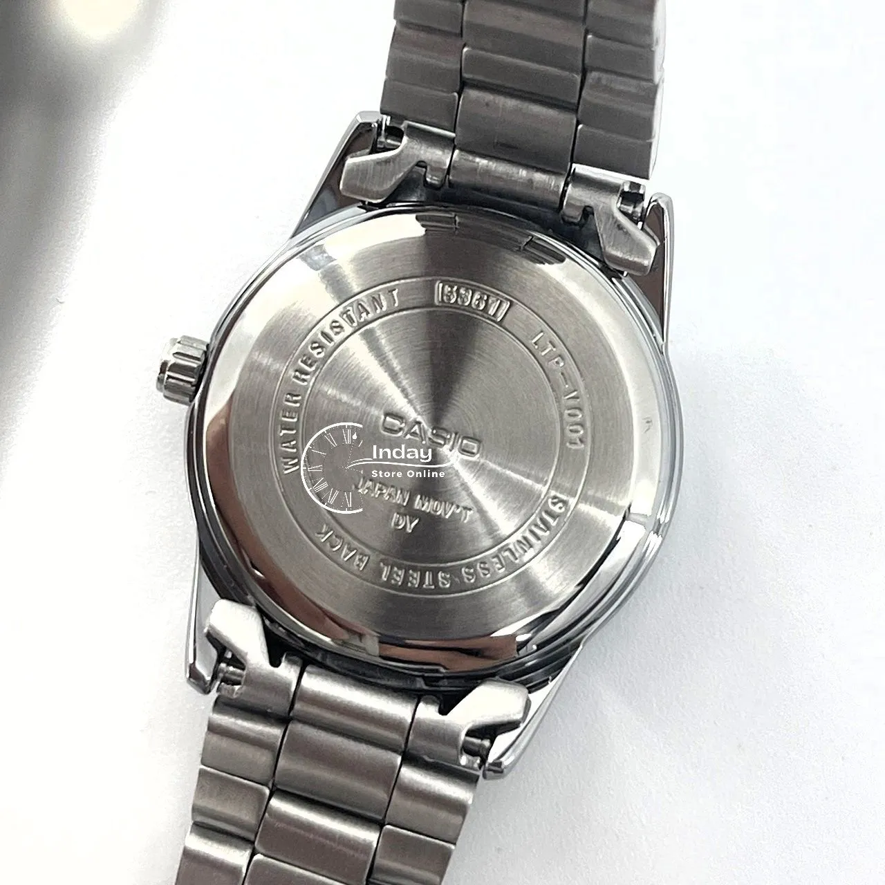 Casio Standard Women's Watch LTP-V001D-1B Silver Plated Stainless Steel Strap
