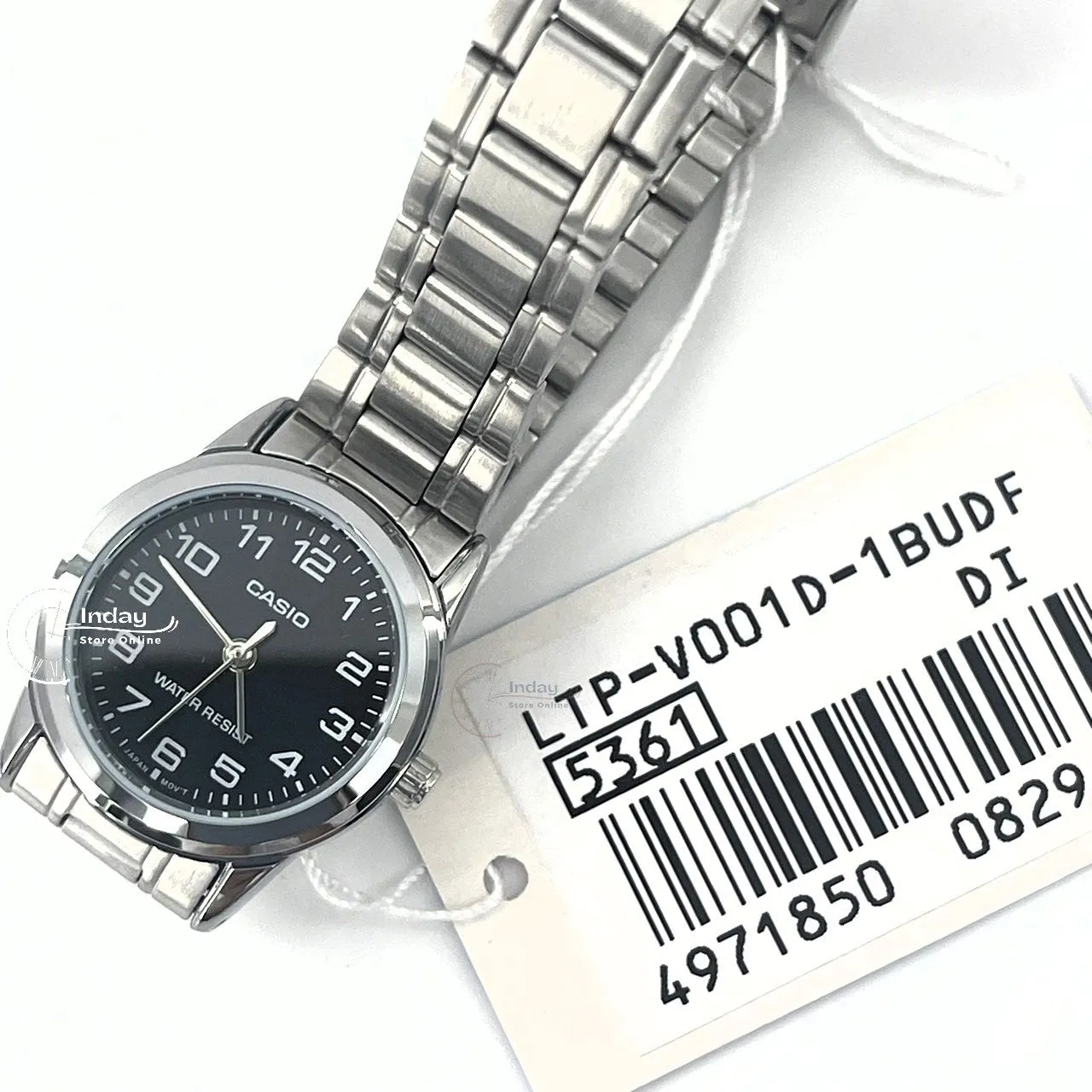 Casio Standard Women's Watch LTP-V001D-1B Silver Plated Stainless Steel Strap