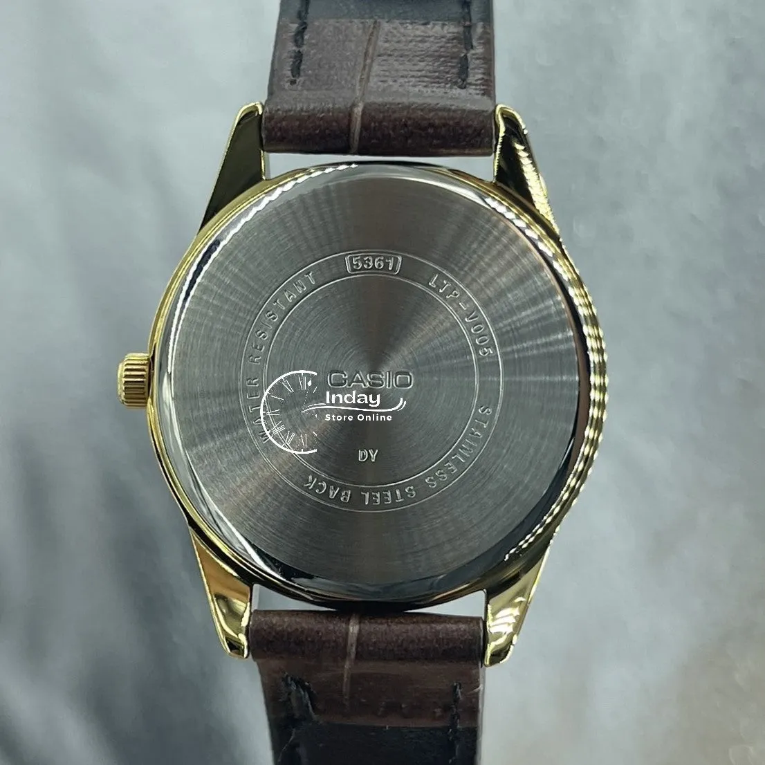 Casio Standard Women's Watch LTP-V005GL-1B Brown Leather Strap