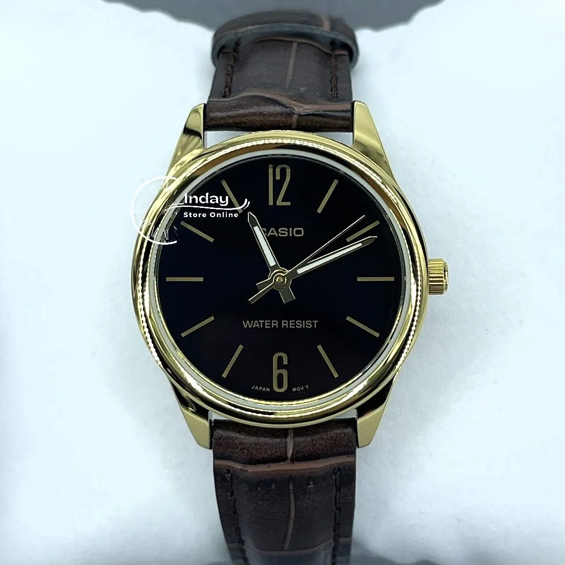 Casio Standard Women's Watch LTP-V005GL-1B Brown Leather Strap