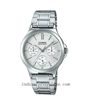 Casio Standard Women's Watch LTP-V300D-7A Silver Plated Stainless Steel Strap