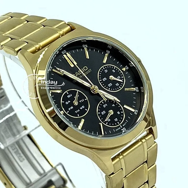 Casio Standard Women's Watch LTP-V300G-1A Gold ion Plated Stainless Steel Band Mineral Glass