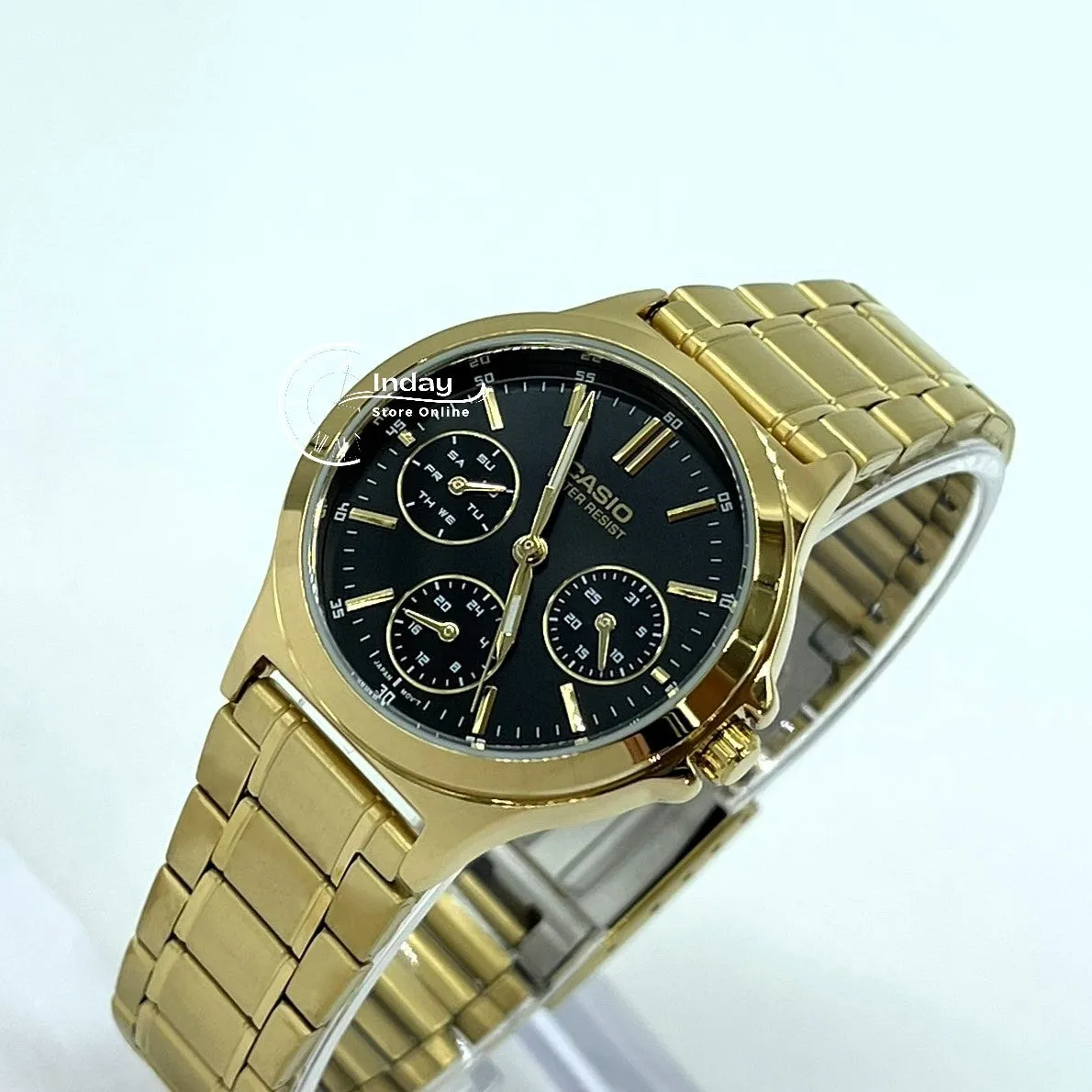 Casio Standard Women's Watch LTP-V300G-1A Gold ion Plated Stainless Steel Band Mineral Glass