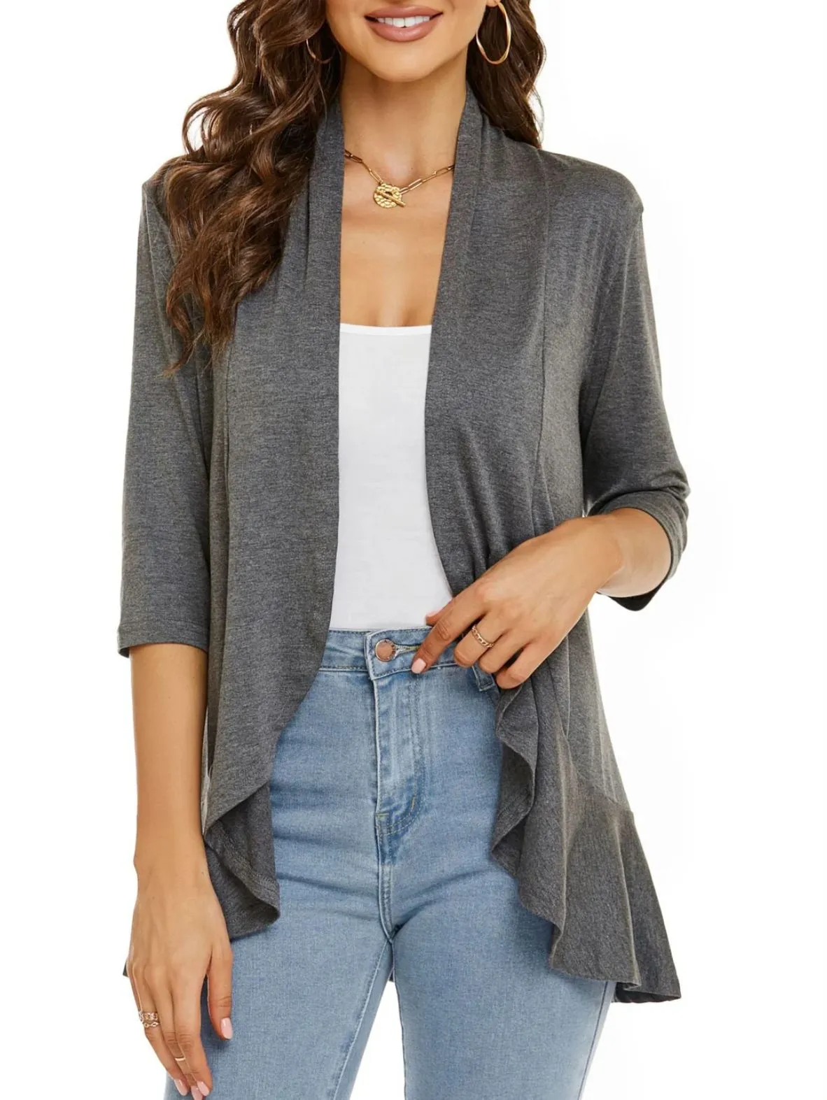 Casual, lightweight women's cardigans with open front