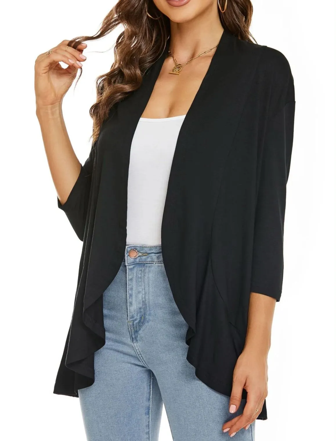 Casual, lightweight women's cardigans with open front