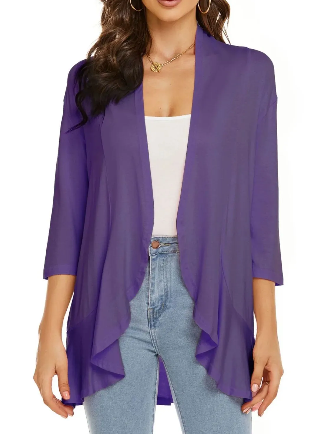 Casual, lightweight women's cardigans with open front