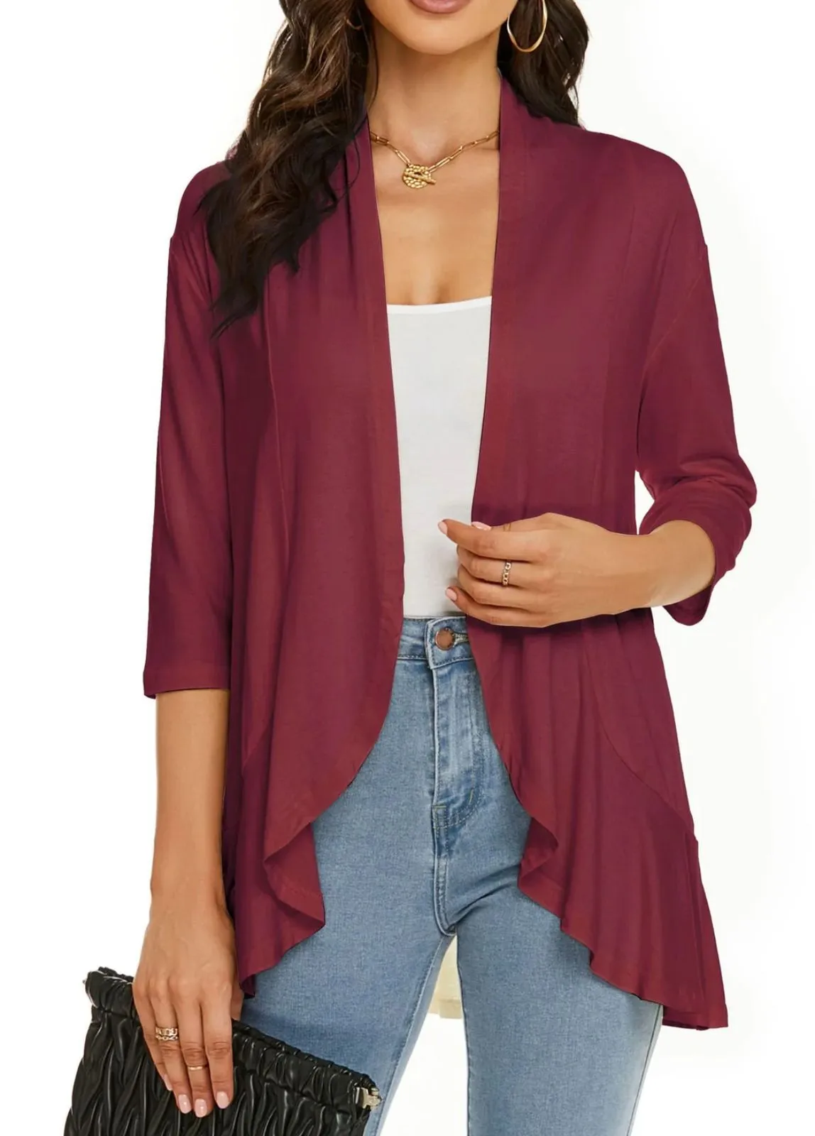 Casual, lightweight women's cardigans with open front