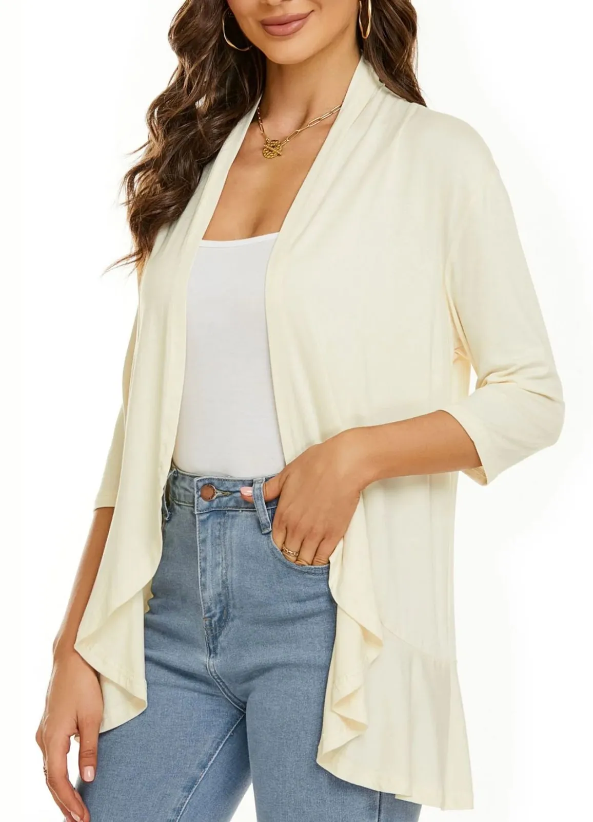 Casual, lightweight women's cardigans with open front