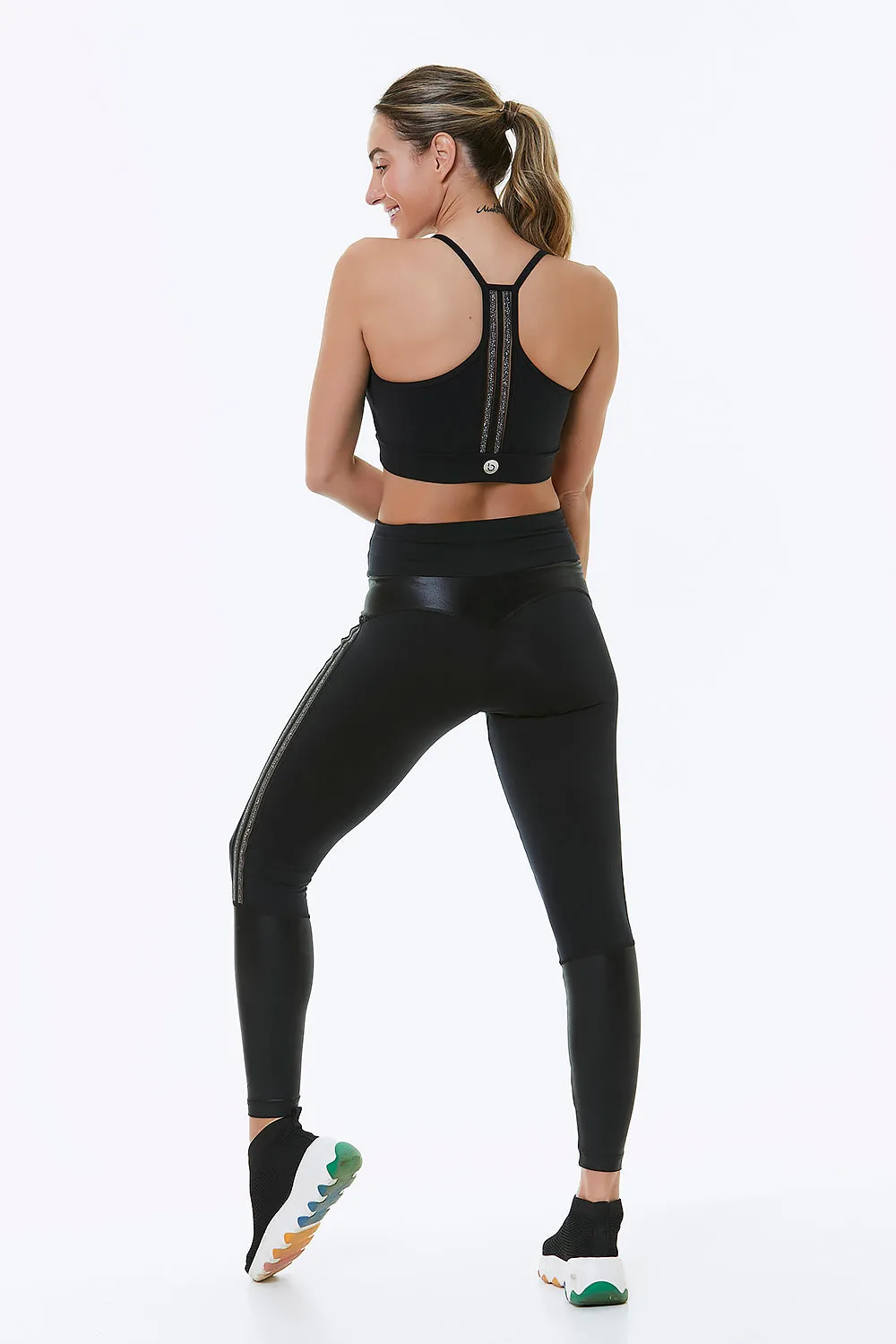 CISSA CROP BRA BLACK