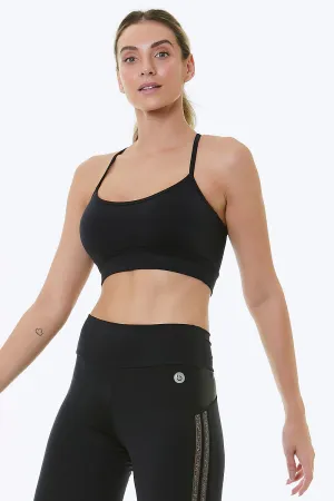 CISSA CROP BRA BLACK