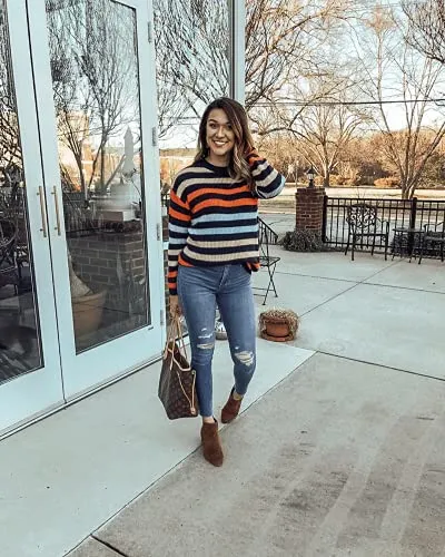 Color Block Short Sweater